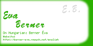 eva berner business card